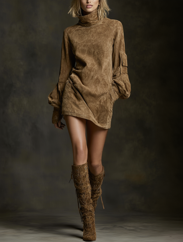 Loriga – Vestido Mini de Camurça