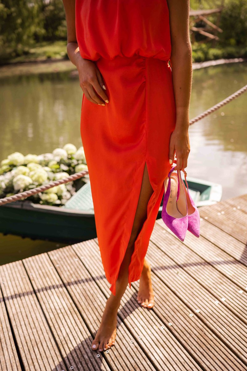 Tuizelo – Vestido Midi de Verão com Fenda