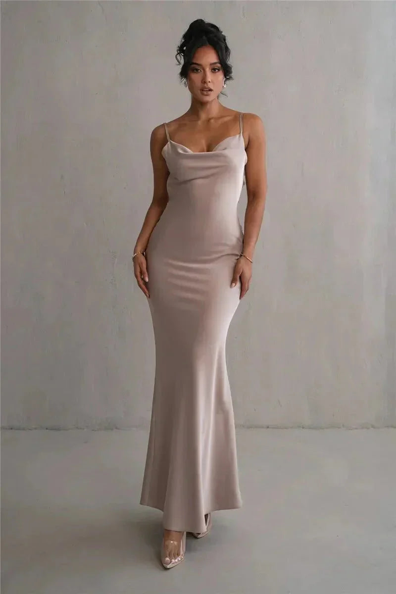 Freixiosa – Vestido de Festa em Seda com Babados