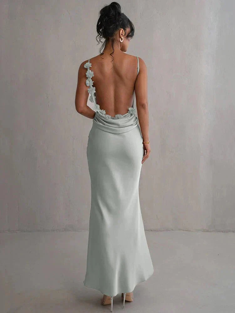 Gebelim – Vestido de Festa em Seda com Babados