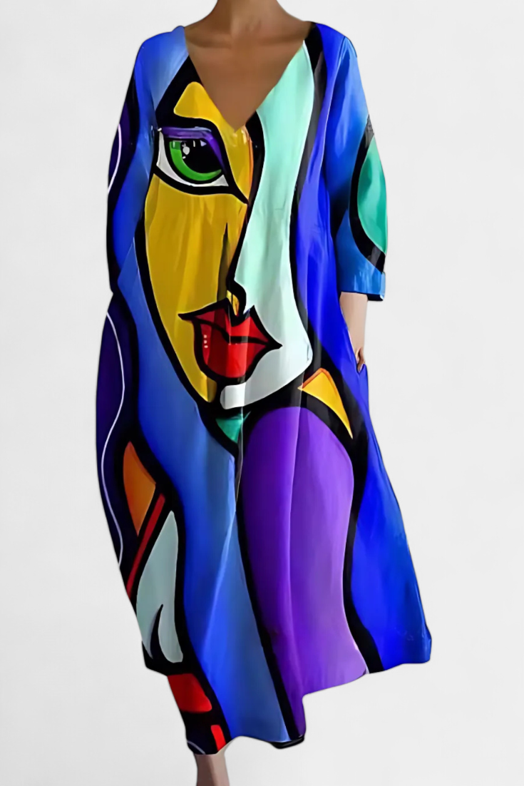Reguengos – Vestido Fluido com Decote em V