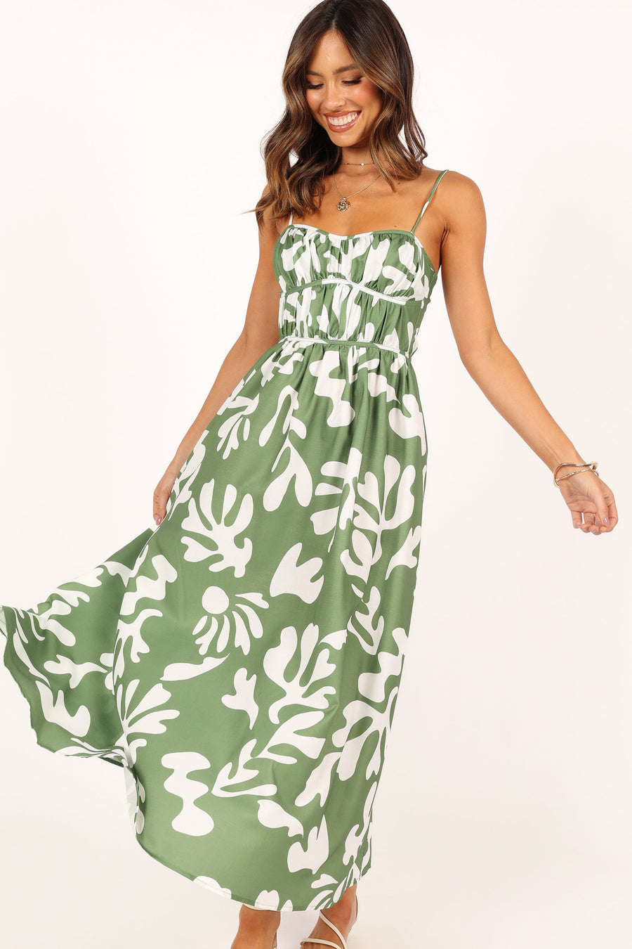 Alpiarça – Vestido Midi com Decote Coração