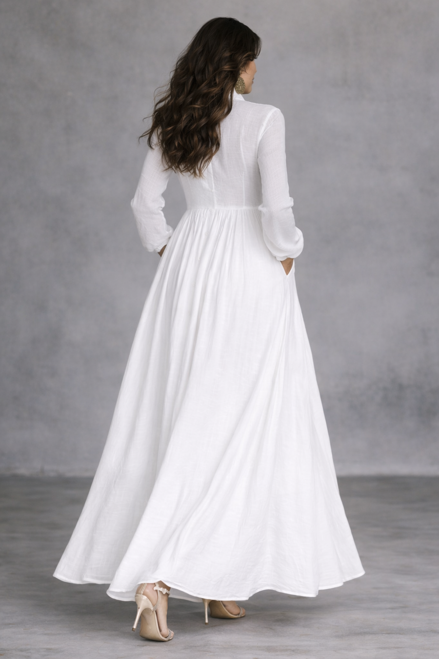 Alvito – Vestido Maxi de Linho e Algodão