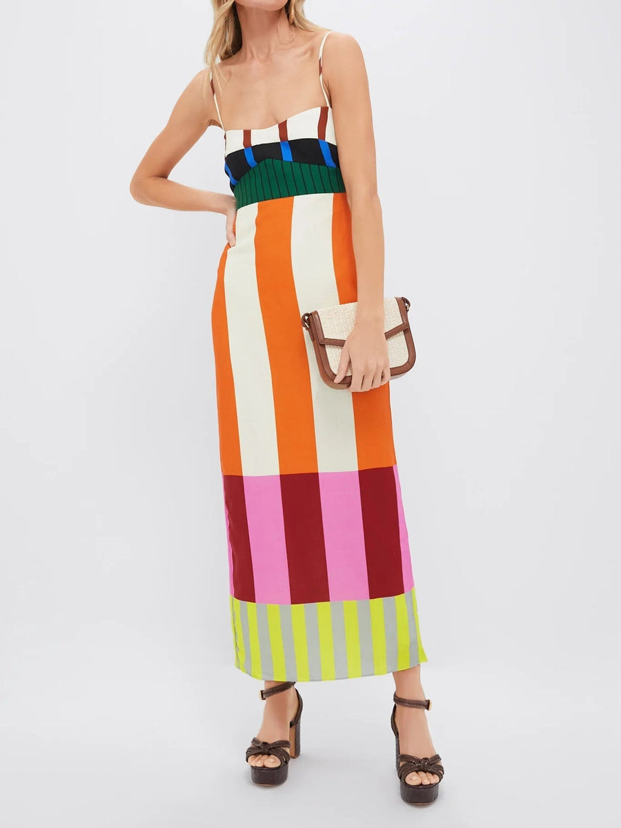 Bruçó – Vestido Longo às Riscas Coloridas