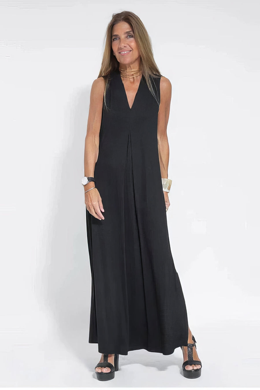 Quadrazais – Conjunto de Vestido Longo e Cardigã