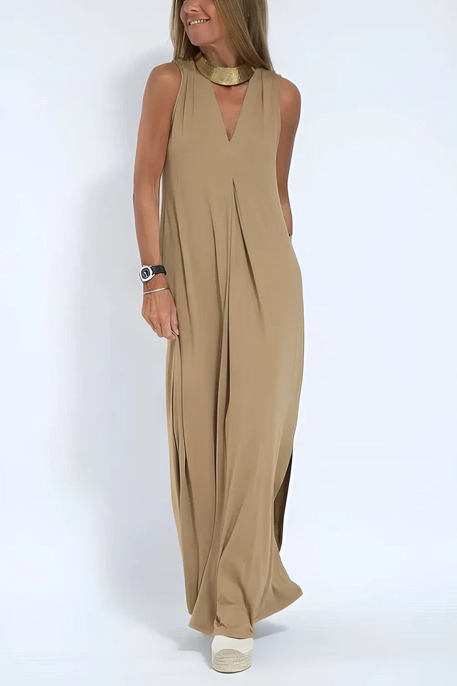 Quadrazais – Conjunto de Vestido Longo e Cardigã